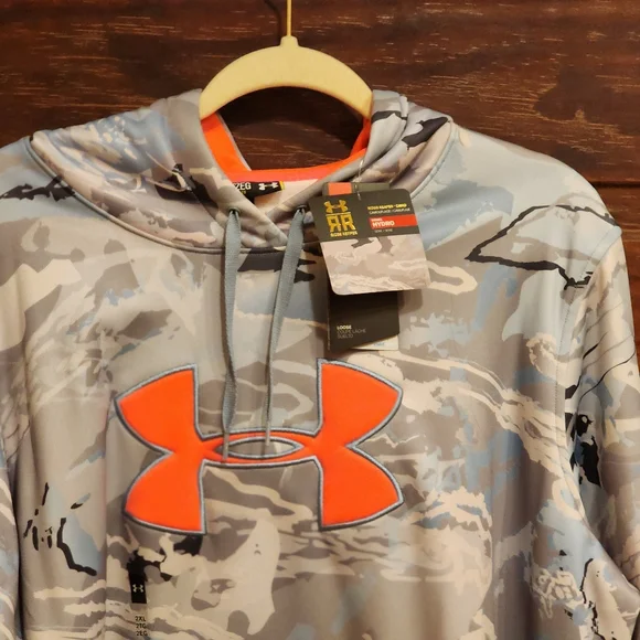 UNDER ARMOR Camo Hoodie - Size XXL NWT Pull-over with Kangaroo Pockets - Picture 6 of 16
